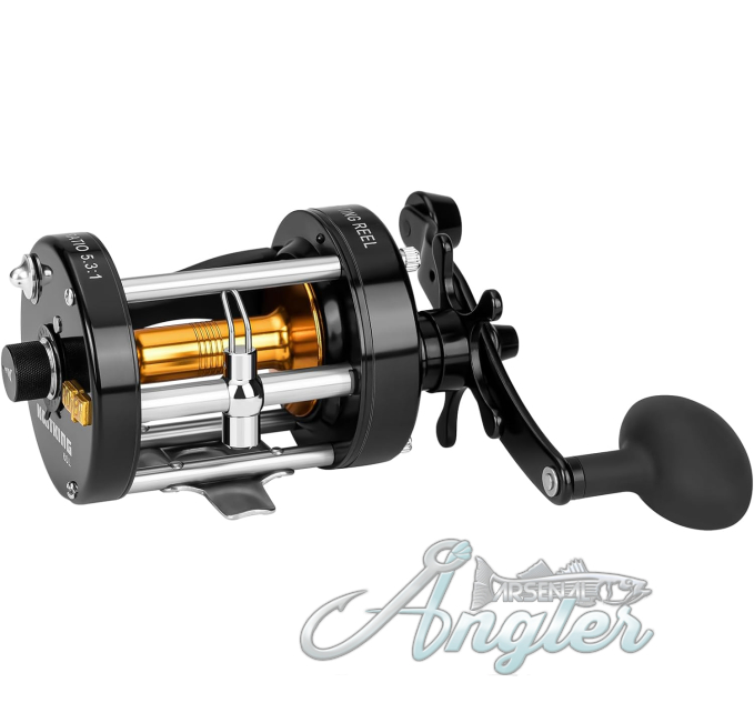 Angler Arsenal Round Baitcasting Reel for Catfish and Bass Fishing