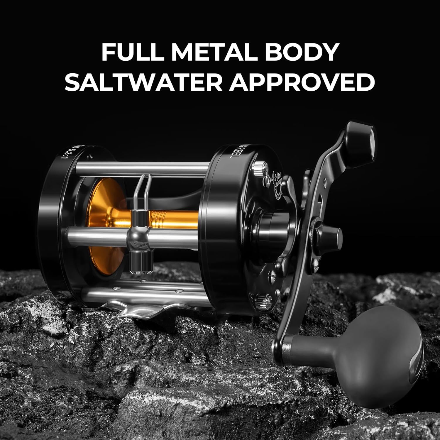 Angler Arsenal High-Performance Conventional Reel for Freshwater and Saltwater Fishing High-Performance Conventional Reel for Catfish and Salmon Angler Arsenal