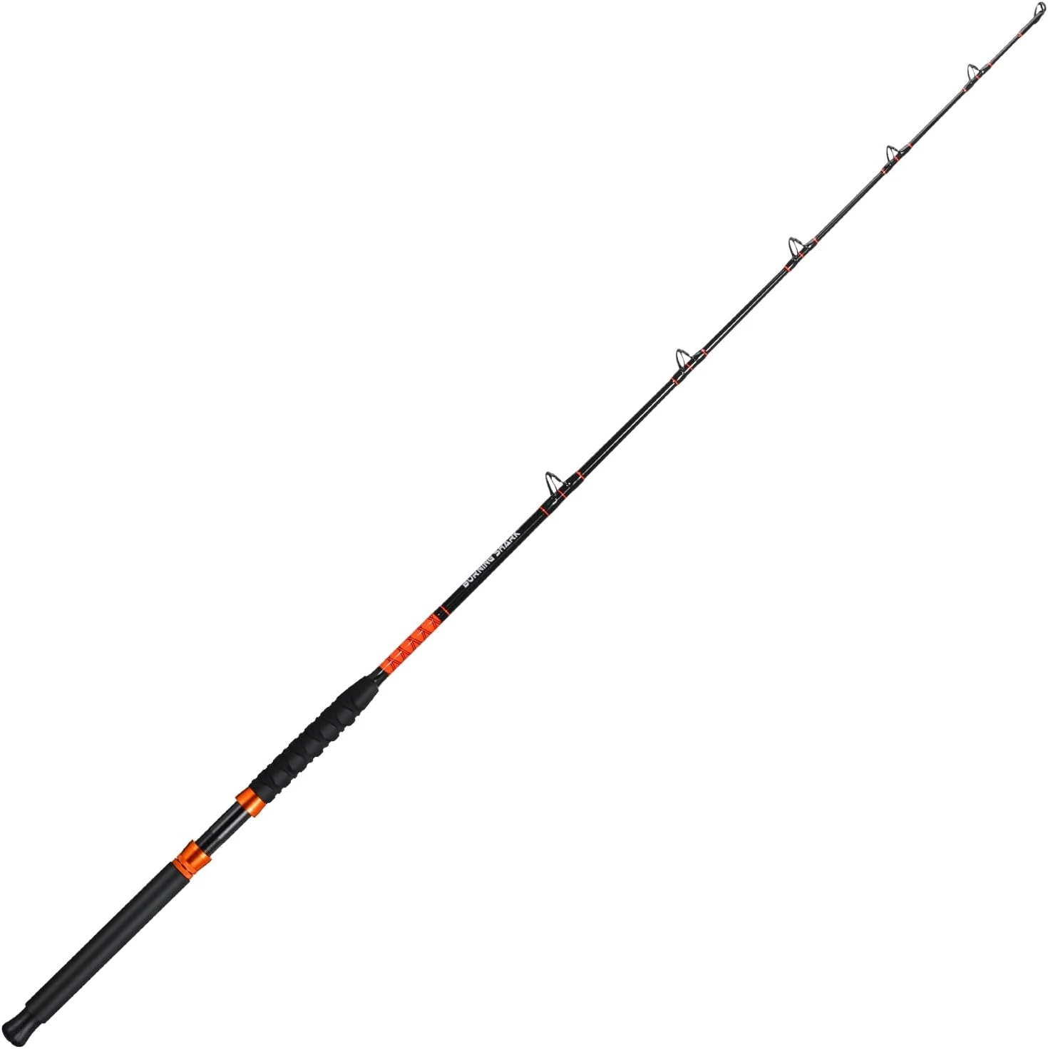 Burning Shark 6' Jigging Rod 50-80lb Orange Angler Arsenal