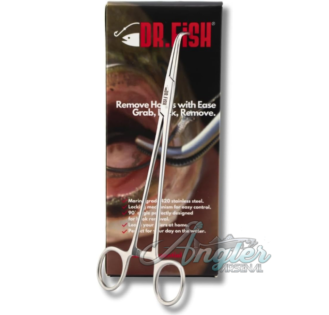 Dr.Fish Hook Removal Forceps Right Angle Locking Pliers Angler Arsenal