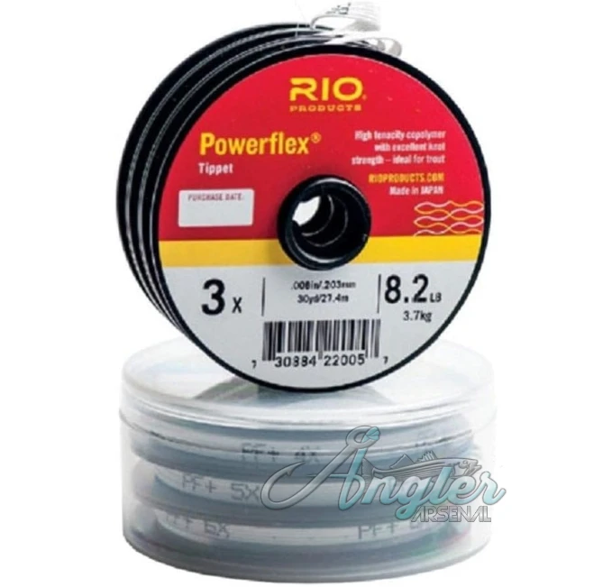 Rio Powerflex Tippet 3-Pack 3X-5X Clear Line Angler Arsenal