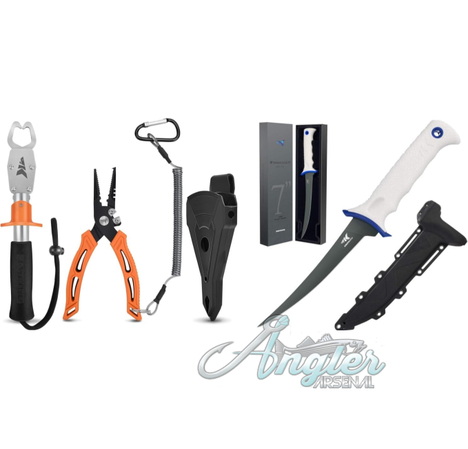 KastKing 6 Inch Pliers and 7 Inch Fillet Knife Angler Arsenal Gear