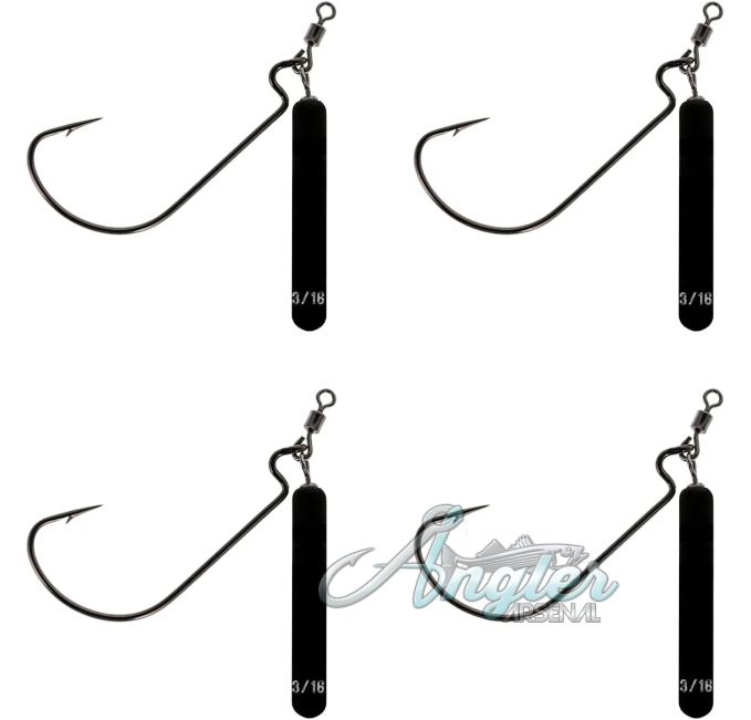 Tungsten Jika Rig 3/16oz Never Chip Black Hook Angler Arsenal