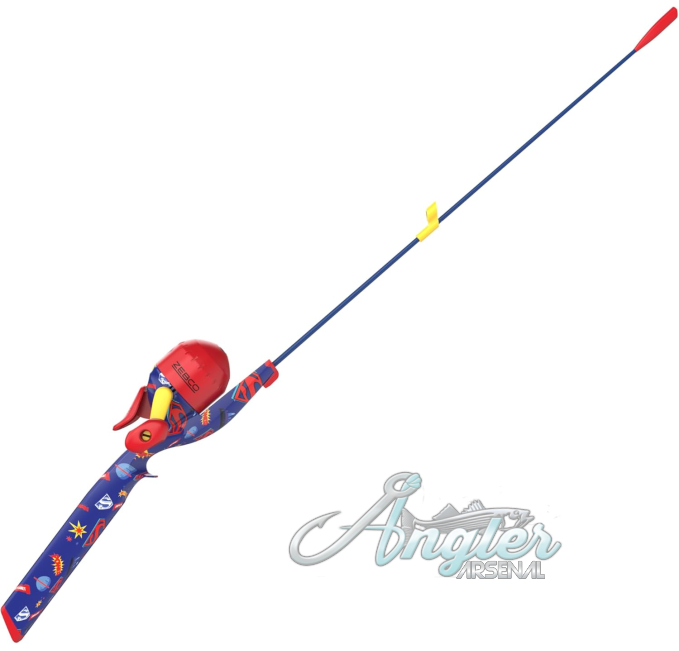Zebco Youth Superman Floating Spincast Combo Angler Arsenal