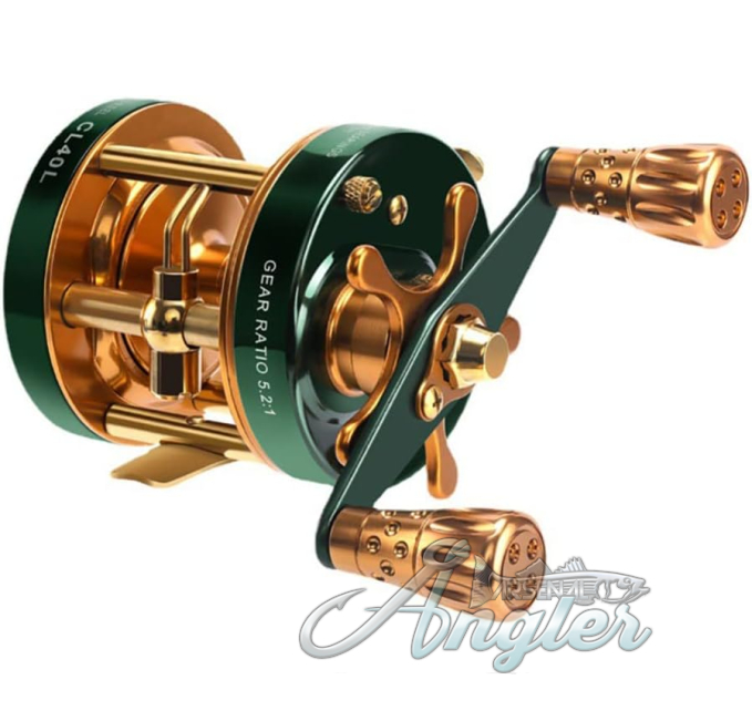Round Baitcasting Reel 4.21 Gear Ratio Inshore Fishing by Angler Arsenal