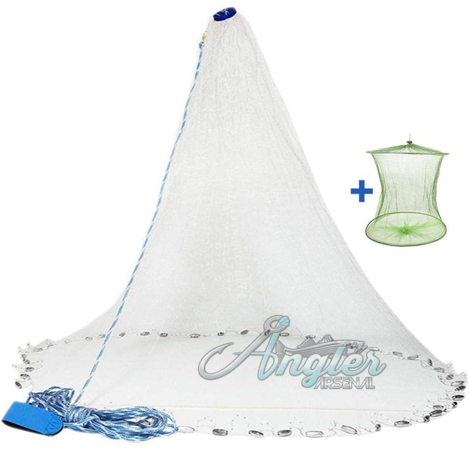 Yeahmart Handmade Saltwater Cast Net by Angler Arsenal 3ft Radius