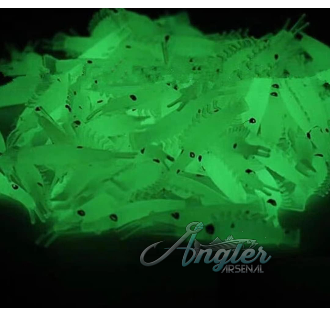 ROYHOO 100pcs Luminous Shrimp Lures Angler Arsenal Soft Baits