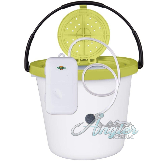 Flambeau Live Bait Bucket with Aerator 8 Quart Angler Arsenal
