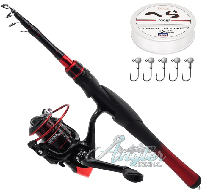 Kilitn Telescopic Fishing Rod with Baitcast Reel Angler Arsenal