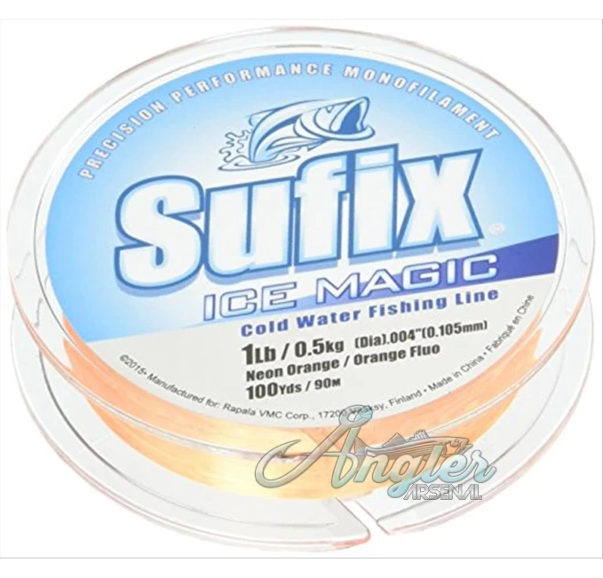 Sufix Ice Magic Fishing Line 4lb Angler Arsenal 100 Yard Spool