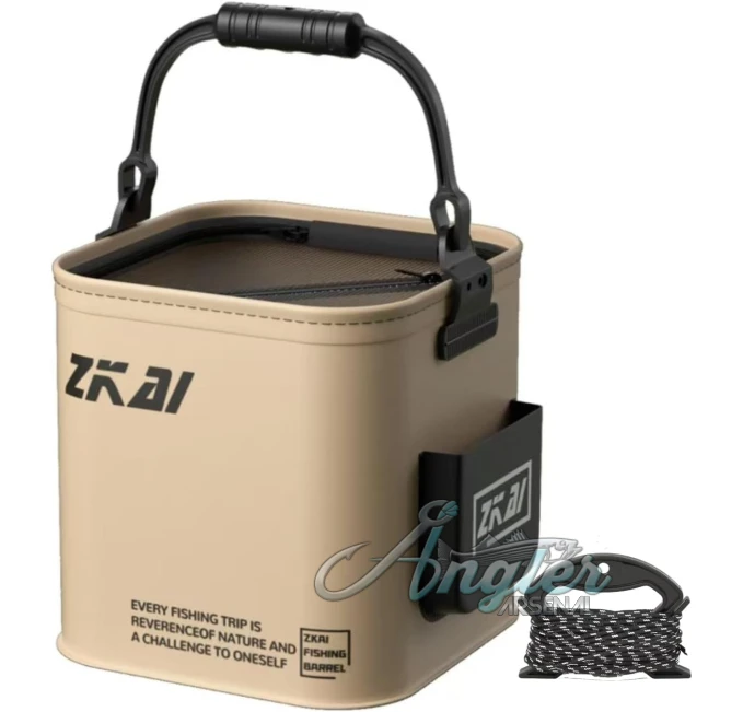 Portable Fishing Water Pail Angler Arsenal Collapsible Bucket
