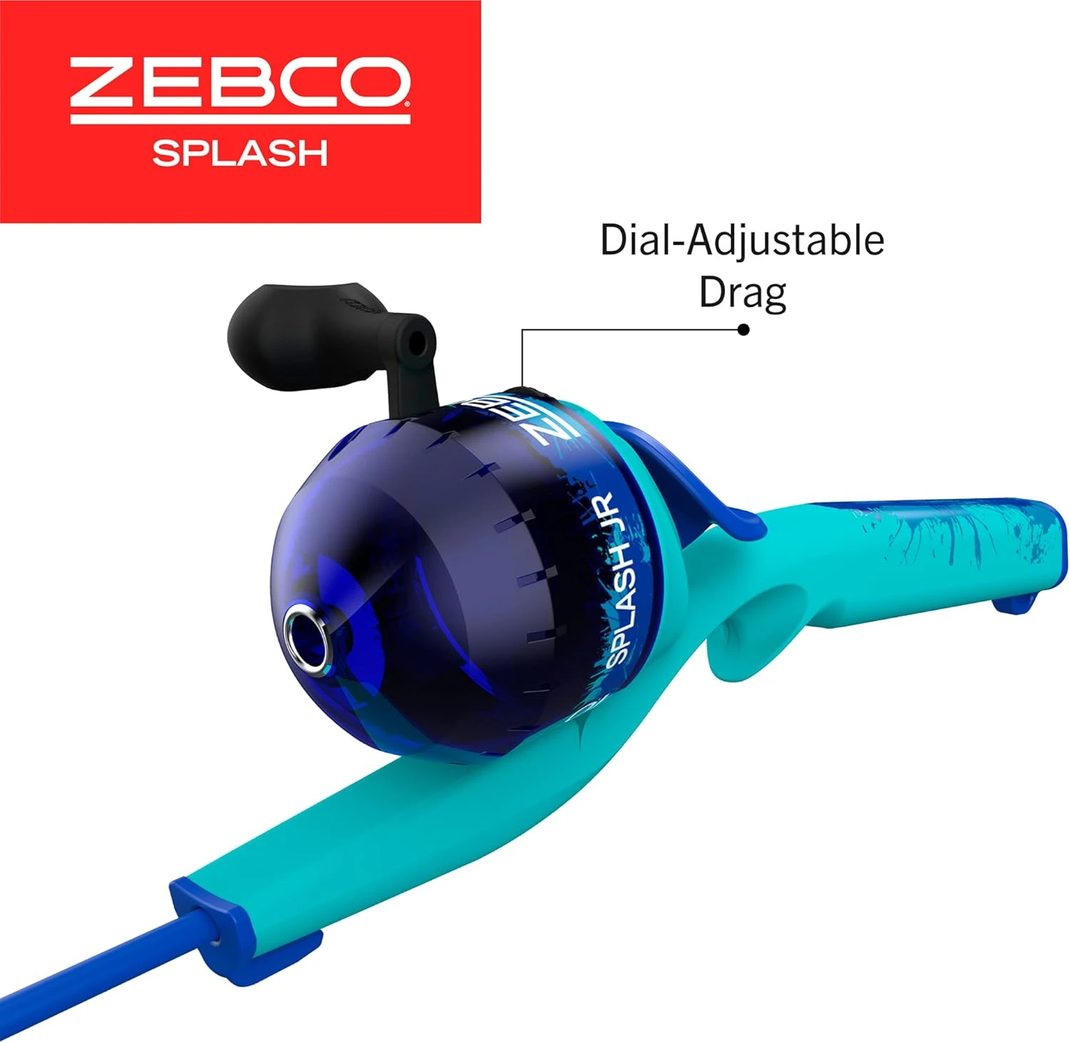 Zebco Kids Splash Fishing Combo Angler Arsenal Pre Spooled Rod - Image 4