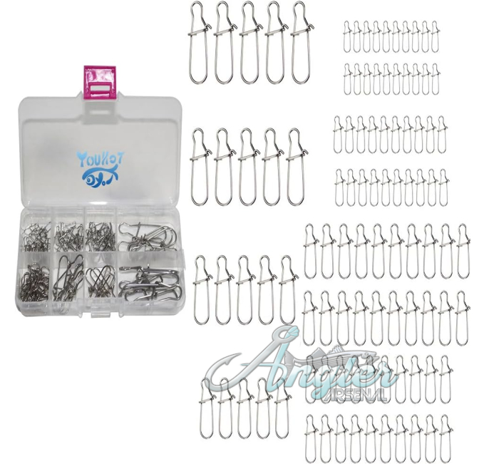 Youhot 100pcs Fishing Duo Lock Snaps Quick Change Angler Arsenal