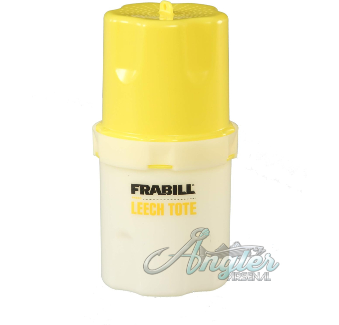 Frabill Leech Tote Fishing Bait Storage 1-Quart Yellow White
