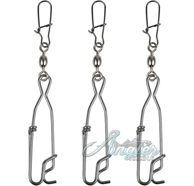 VATEICO Longline Snap Clips with Crane Swivels 8 Pack Angler Arsenal