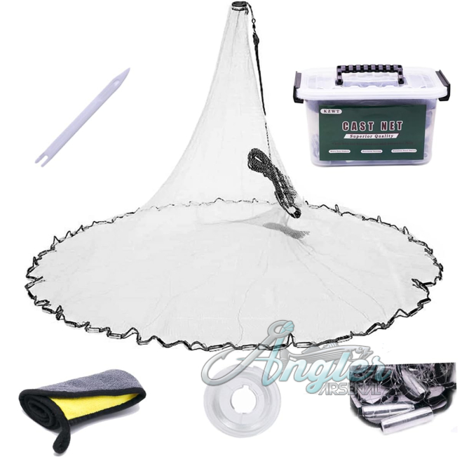 KZWT Heavy Duty Casting Net Angler Arsenal for Saltwater Fishing