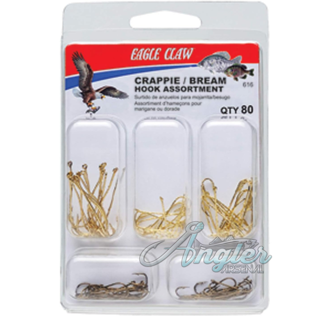 Eagle Claw Fishing Hook Assortment Angler Arsenal Crappie Bream