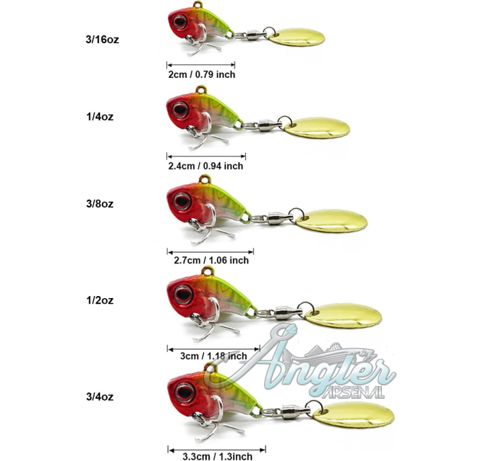 Long Cast Spinner Blade Lures by Angler Arsenal for Trout