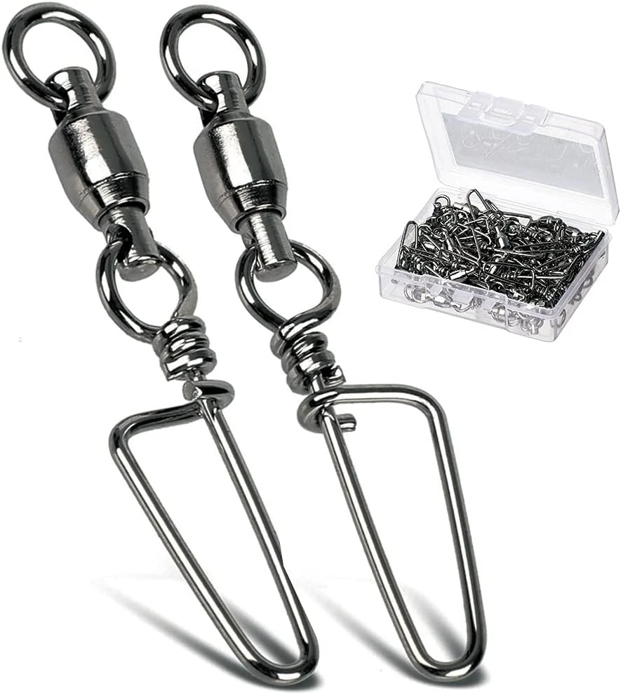 AMYSPORTS Saltwater Fishing Snap Swivel by Angler Arsenal 25pcs 31lbs
