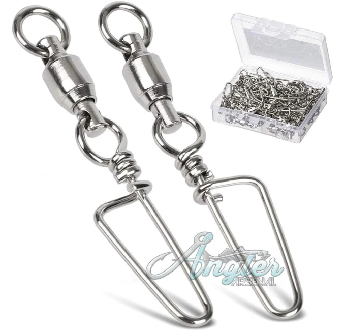AMYSPORTS Fishing Snap Swivels 25pcs High Strength by Angler Arsenal
