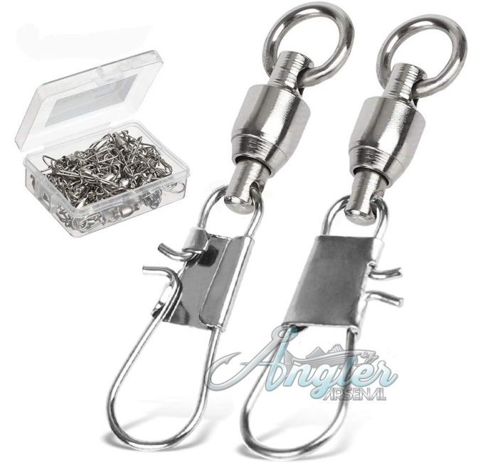 AMYSPORTS Fishing Swivels with Interlock Snap 25 Pieces Angler Arsenal
