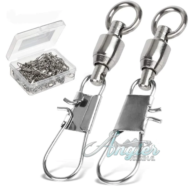 AMYSPORTS Fishing Swivels with Interlock Snap 25 Pieces Angler Arsenal