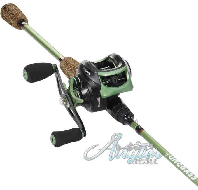 One Bass Baitcasting Combo Angler Arsenal Carbon Fiber Rod