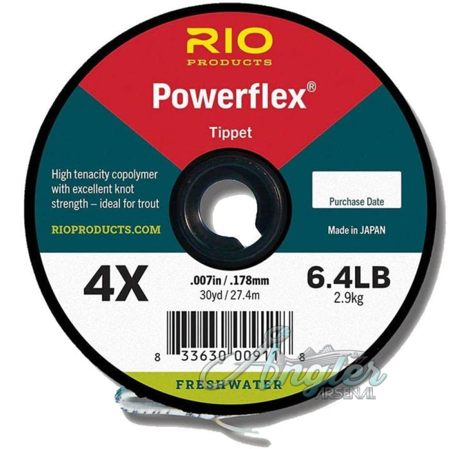 Rio Fly Fishing Tippet PowerfleX-.013 30yd 20Lb Clear Angler Arsenal