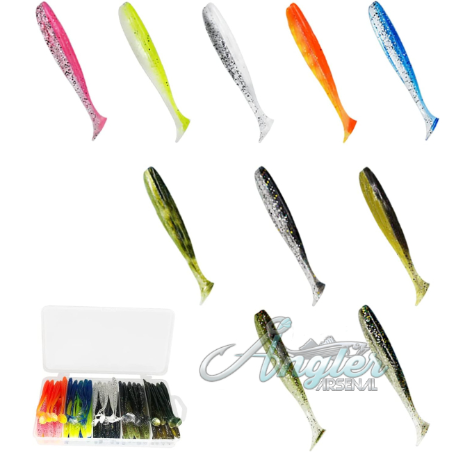 Bass Fishing Lures Soft Plastic Swimbaits Kit Angler Arsenal