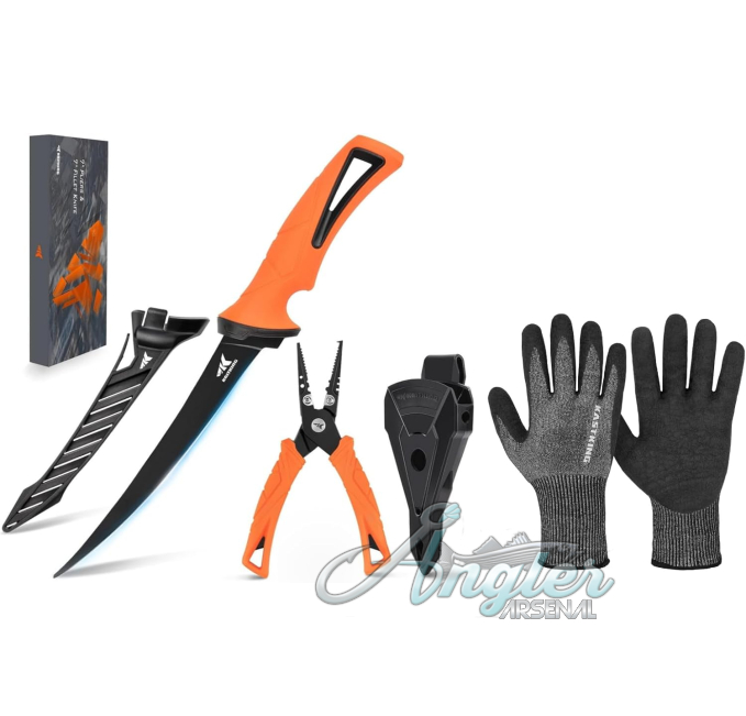 KastKing 7 Inch Fishing Pliers and Filet Knife at Angler Arsenal