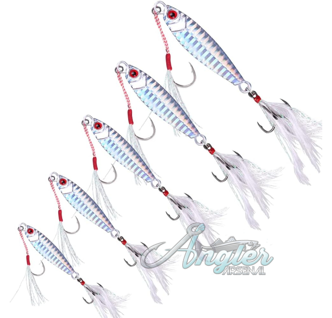 Slow Jigs Sinking Metal Spoons Angler Arsenal Long Casting Lures