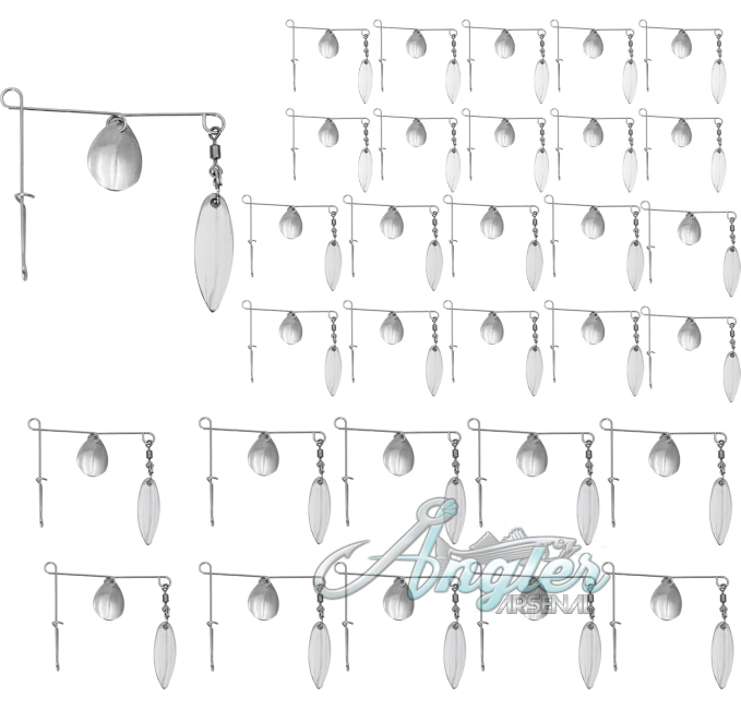 Spinners Baits for Bass Fishing Angler Arsenal Lures Kit 50/30 PCS