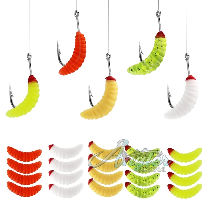 FishingPepo 100pcs Soft Baits Angler Arsenal Bass Fishing Worms