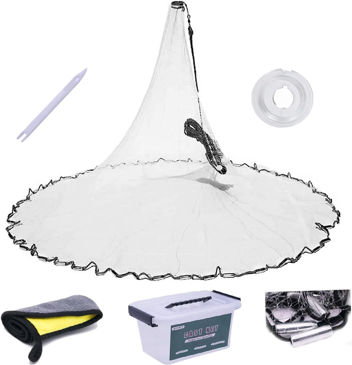 KZWT Heavy Duty Casting Net Angler Arsenal for Saltwater Fishing - Image 2