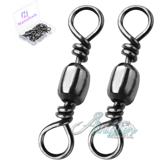 Natufish Fishing Barrel Swivels 50Pcs by Angler Arsenal High Strength