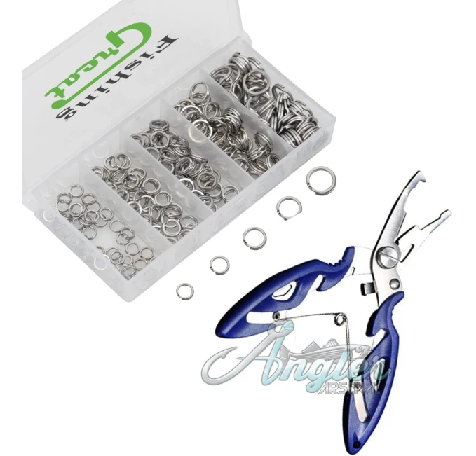 High Strength Fishing Split Rings with Pliers by Angler Arsenal