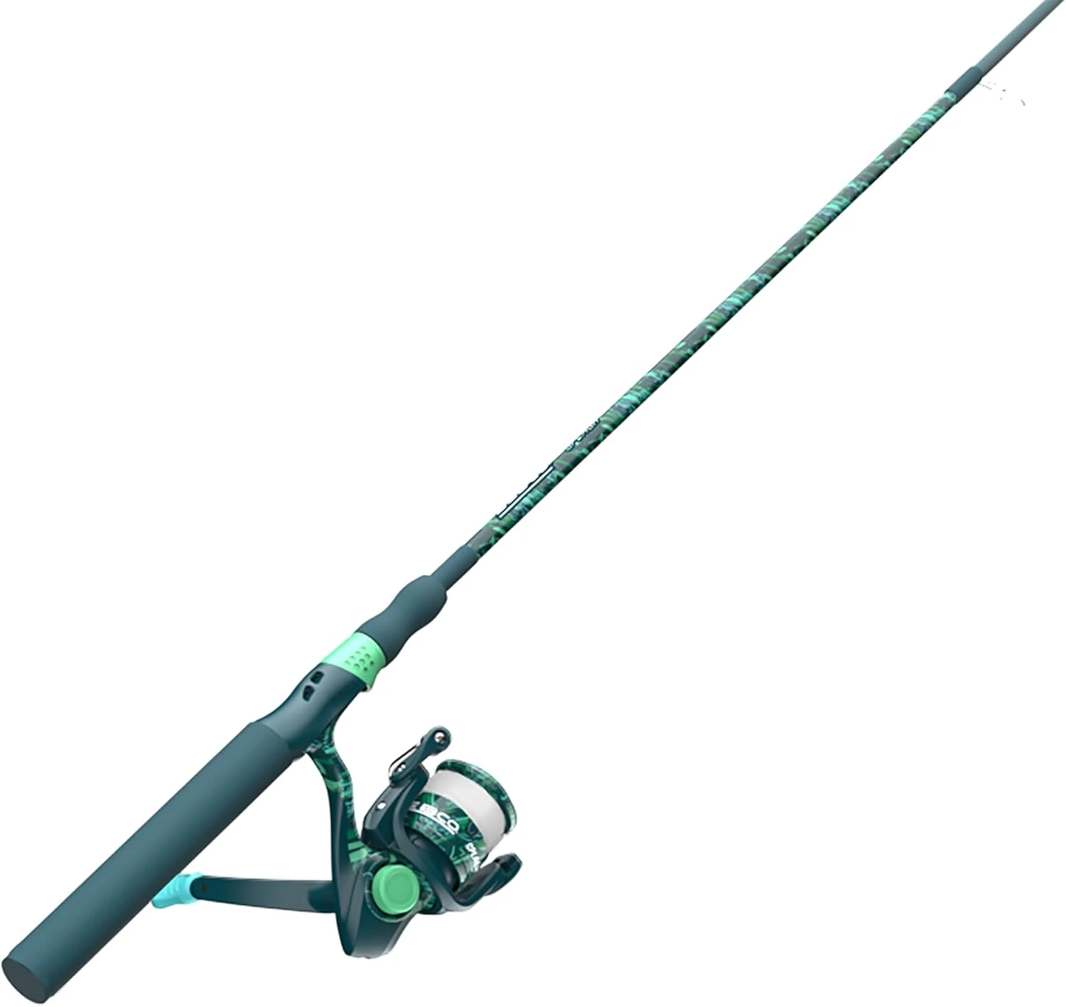 Zebco Splash Fishing Combo Angler Arsenal 6ft Rod Grunge Green