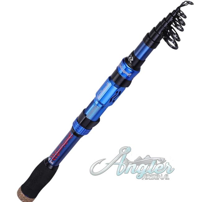 Sougayilang Telescopic Fishing Rod 24 Ton Carbon Fiber CNC Machined Reel Seat Comfortable EVA Handle Travel Fishing Rod for Bass Trout Fishing by Angler Arsenal