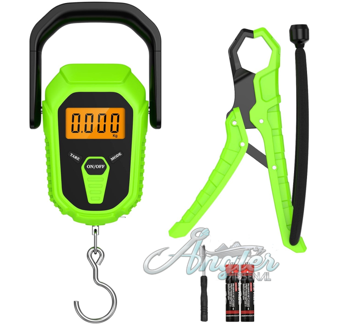 ORIA Waterproof Fish Scale Angler Arsenal with Built-in Tape Measure
