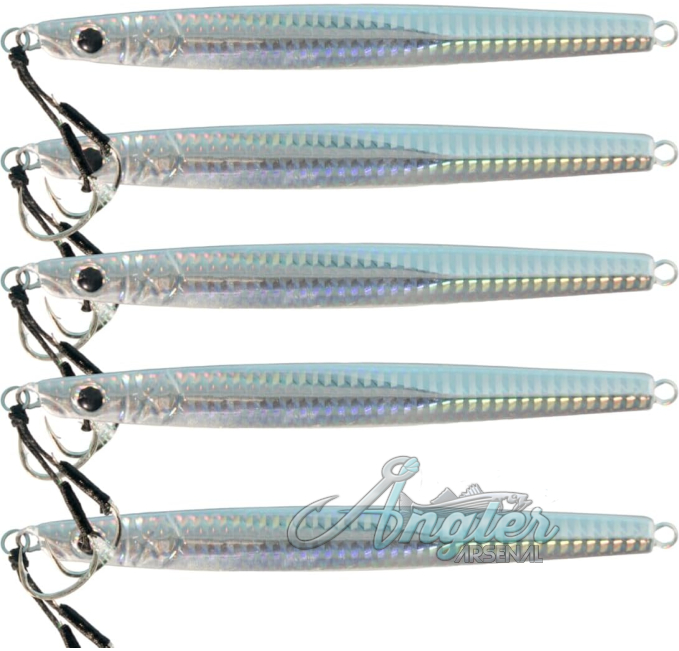 Premium Vertical Jigging Lures 100g 5 Pack by Angler Arsenal