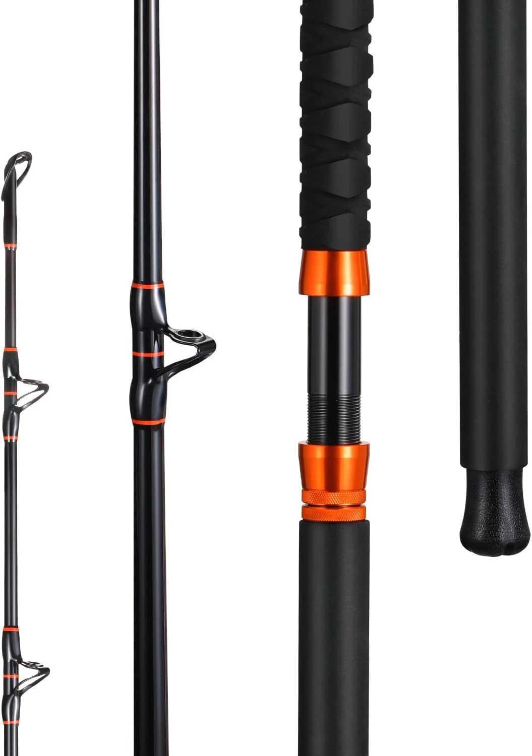 Burning Shark 6' Jigging Rod 50-80lb Orange Angler Arsenal - Image 2