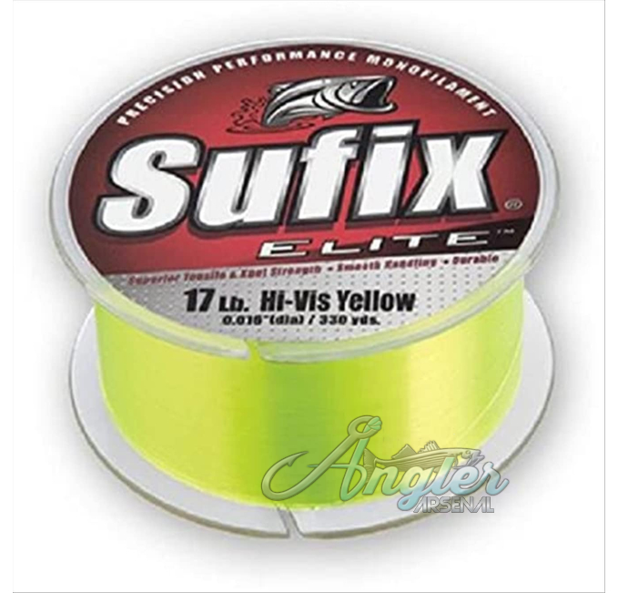 Sufix Elite Fishing Line 6lb Angler Arsenal Yellow 330 Yard
