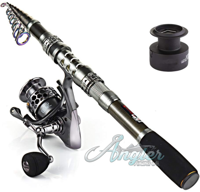 Telescopic Fishing Rod and Reel Combo for Travel by Angler Arsenal