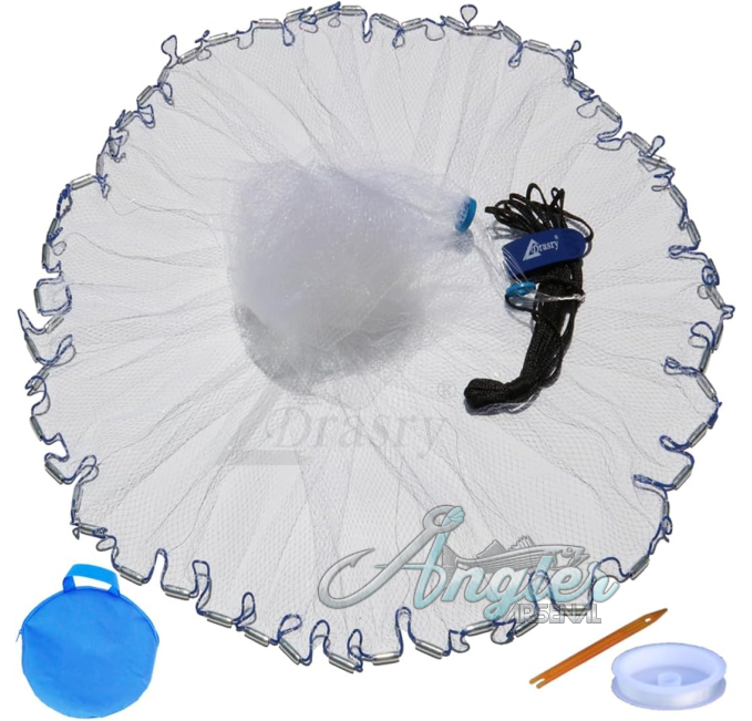 Drasry Saltwater Cast Net by Angler Arsenal for Shrimp and Bait