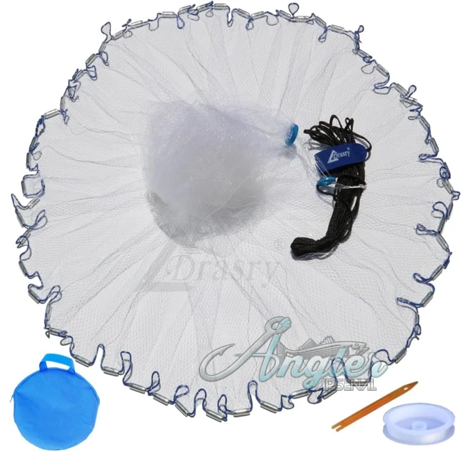 Drasry Saltwater Cast Net by Angler Arsenal for Shrimp and Bait