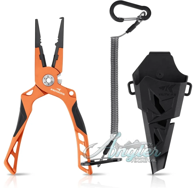 KastKing Gila 7.5 Inch Fishing Pliers Orange Angler Arsenal