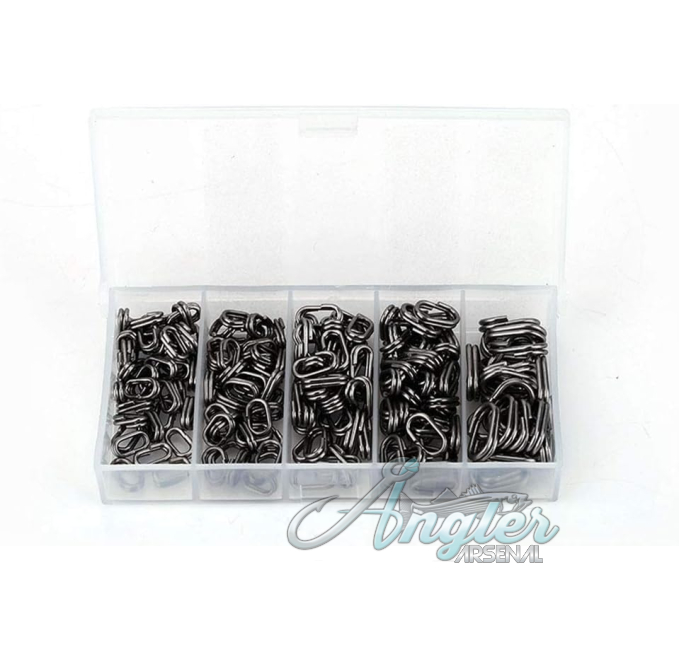 Oval Fishing Split Rings 180PCS by Angler Arsenal Stainless Steel