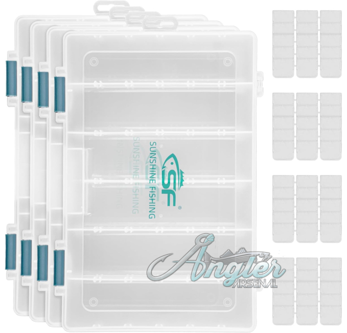 SF Fishing Tackle Box Angler Arsenal Plastic Lure Organizer