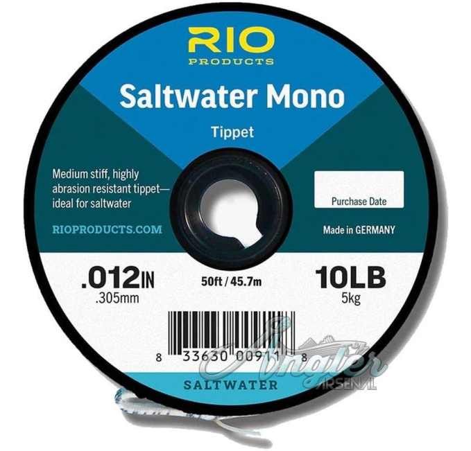 Rio Fly Fishing Tippet Saltwater Mono 20Lb Clear Angler Arsenal