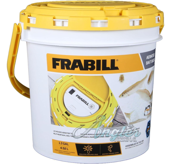 Frabill Bait Bucket with Aerator for Fresh and Saltwater Angler Arsenal